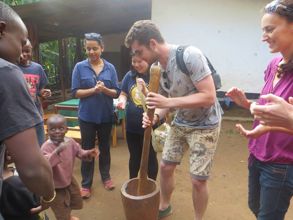 Grinding coffee beans